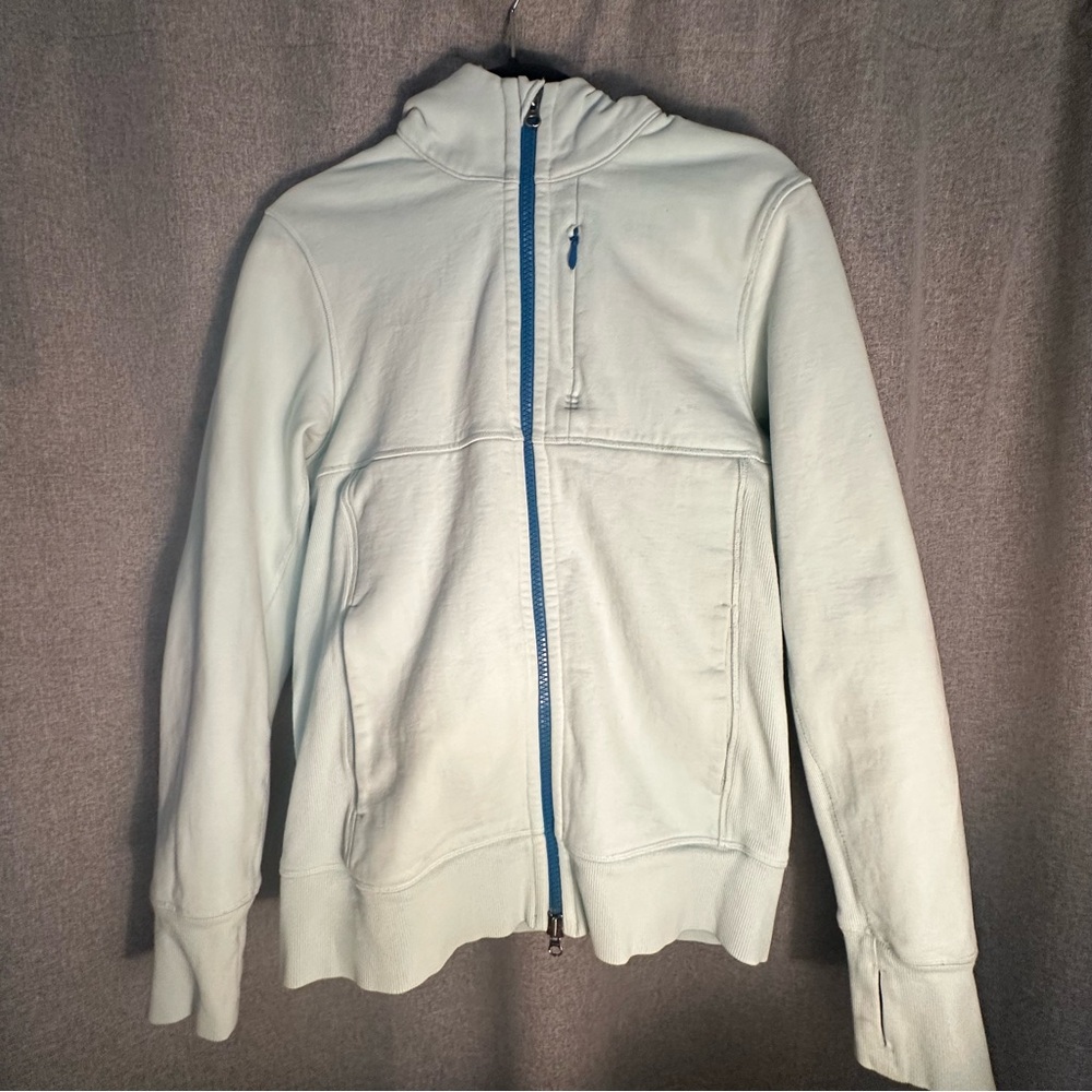 Light Blue Zip-Up Hoodie